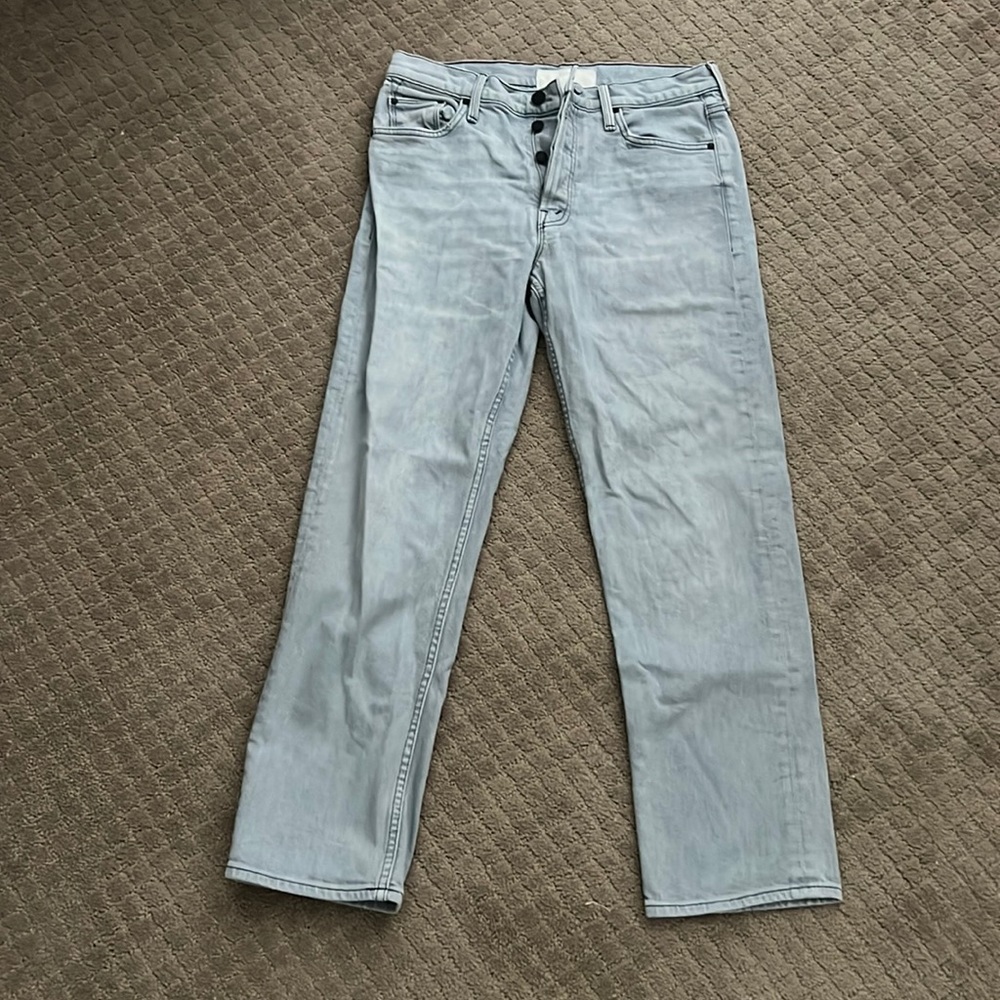 mother superior jeans, designer, grey, never been worn, size 28